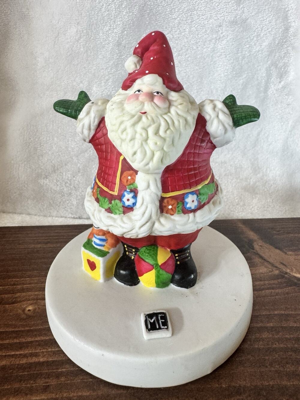 Vintage Mary Engelbreit “Believe” Santa Cookie Stamp Press Enesco 1999 Y2K ME